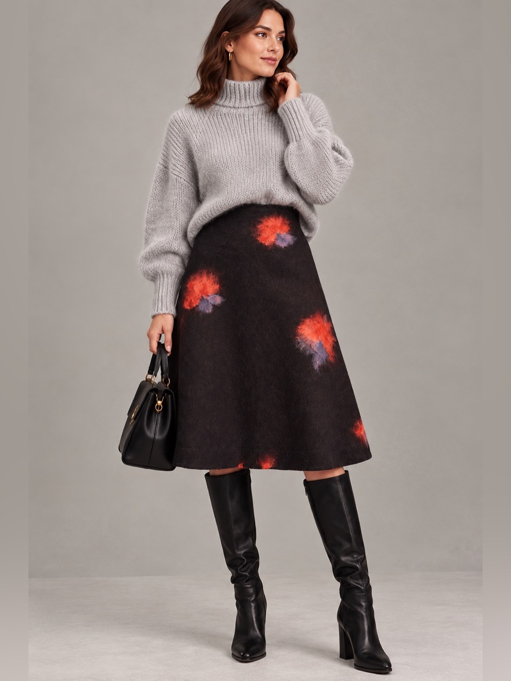 Olivia Parker A-Line Midi Skirt size small